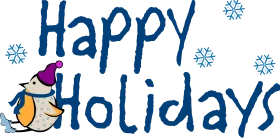 Charming Winter Celebration Happy Holidays Festive Clipart Design