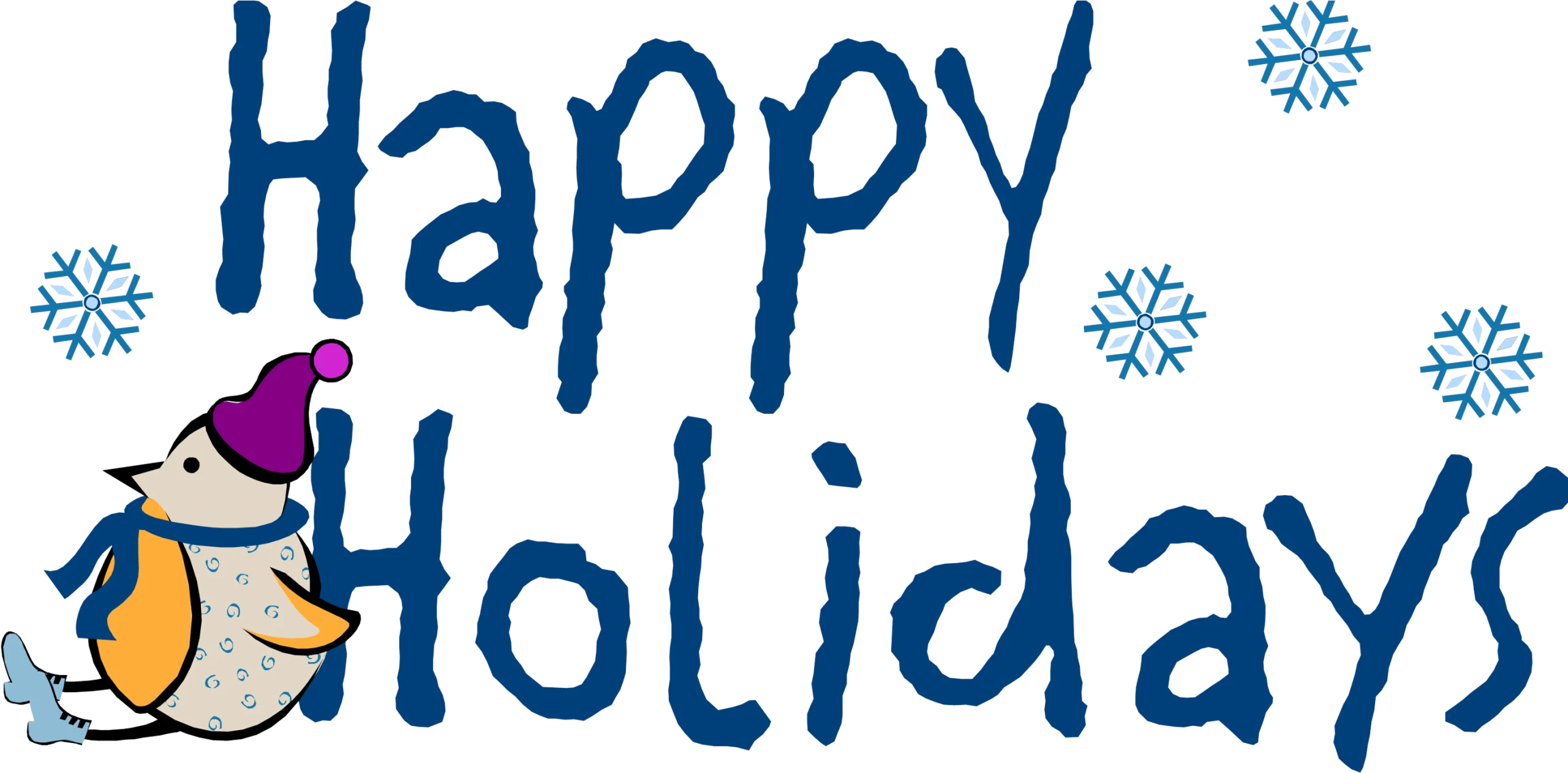 Charming Winter Celebration Happy Holidays Festive Clipart Design