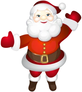 Cheerful Classic Santa Claus Clipart - Jolly Holiday Festive Character Design