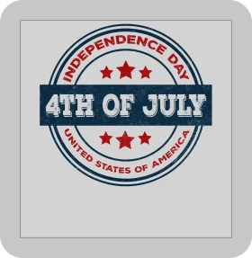 Classic Patriotic Independence Day 4th of July Vintage Style Clipart Emblem