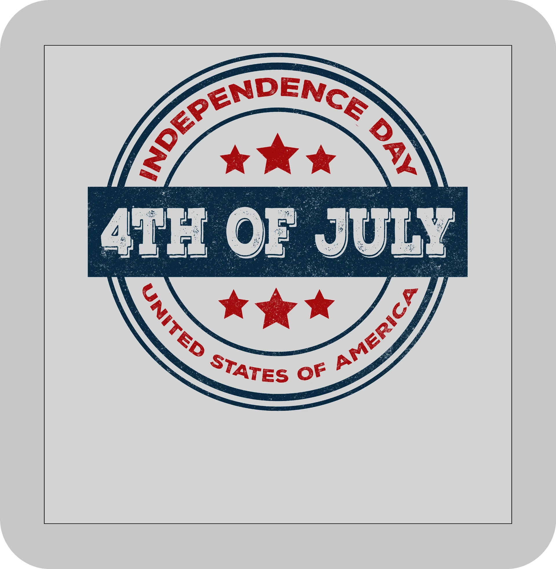 Classic Patriotic Independence Day 4th of July Vintage Style Clipart Emblem