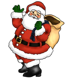 Classic Santa Claus Festive Clipart Illustration with Cheerful Christmas Spirit
