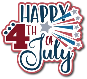 Festive Fourth of July Independence Day Celebration Patriotic Clipart Design