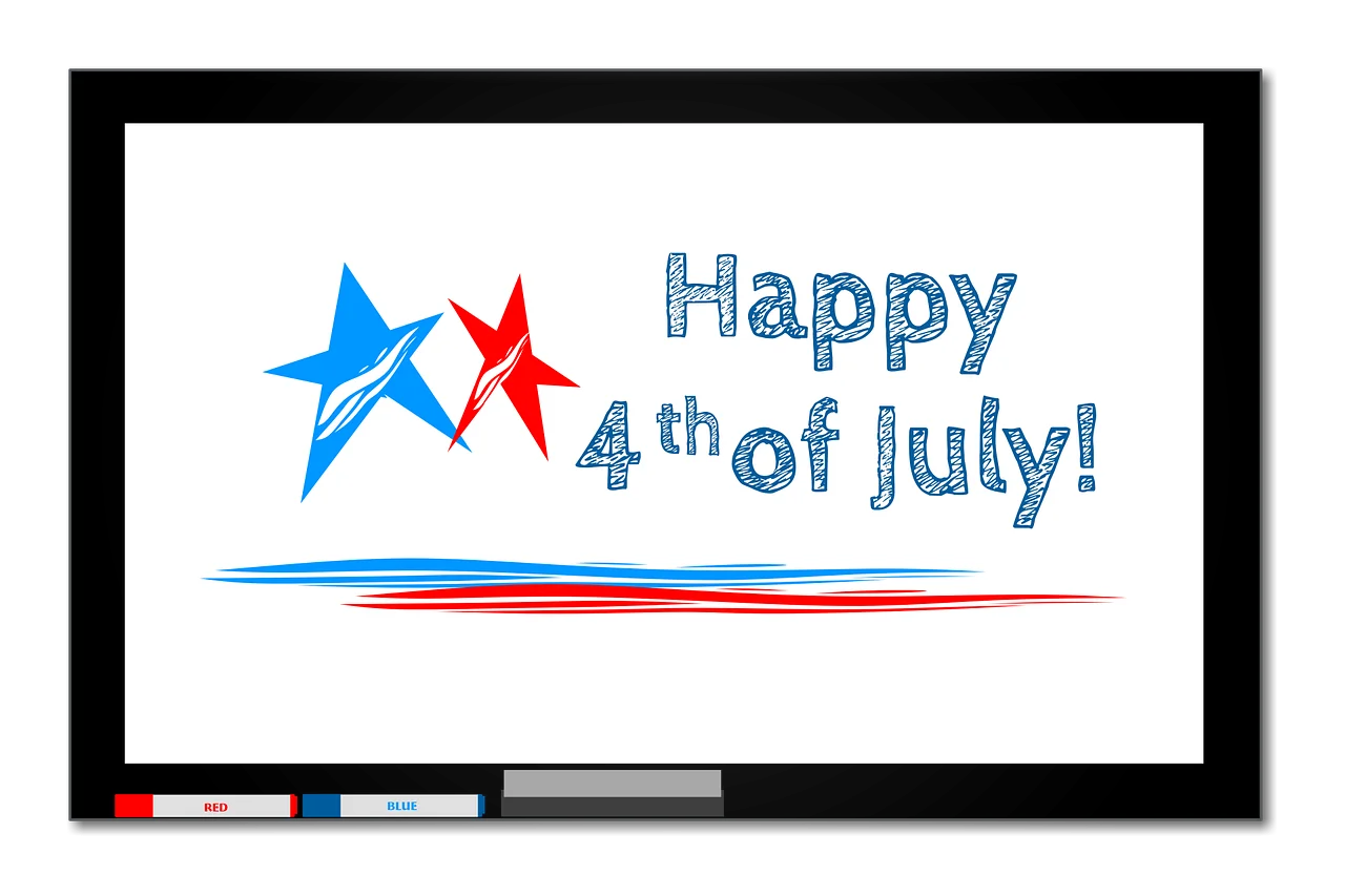 Festive Independence Day Stars and Typography Clipart Design for Celebration