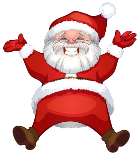 Jolly Christmas Santa Claus Clipart - Festive Holiday Cartoon Character