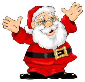 Jolly Santa Claus Clipart: Festive Cartoon Character Spreading Holiday Cheer