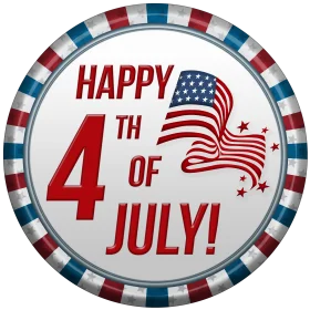 Patriotic 4th of July Celebration Circular Commemorative Clipart Design
