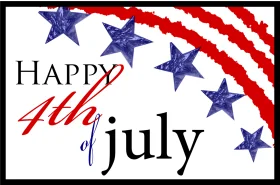 Patriotic 4th of July Independence Day Stars and Stripes Celebration Clipart Design