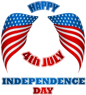 Patriotic Eagle-Shaped American Flag Wings Celebrating 4th of July Independence Day Clipart
