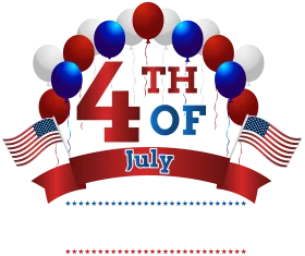 Patriotic Fourth of July Independence Day Celebration Balloon Clipart Design