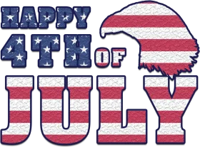 Patriotic Fourth of July Independence Day Celebration Clipart Design
