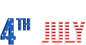 Patriotic Fourth of July Independence Day Celebration Stylized Clipart Design