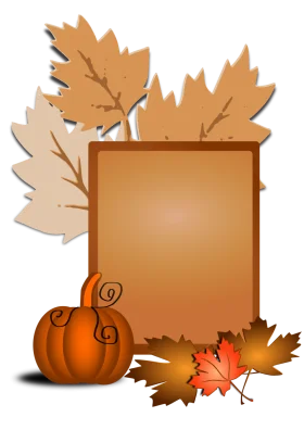 Charming Autumn Leaves and Pumpkin Seasonal Clipart Design with Warm Color Palette