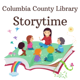 Columbia County Library Storytime Magical Reading Adventure Clipart Illustration