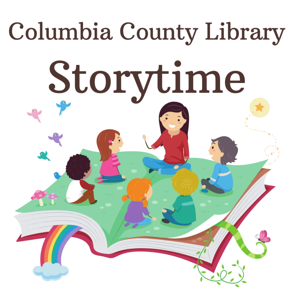 Columbia County Library Storytime Magical Reading Adventure Clipart Illustration