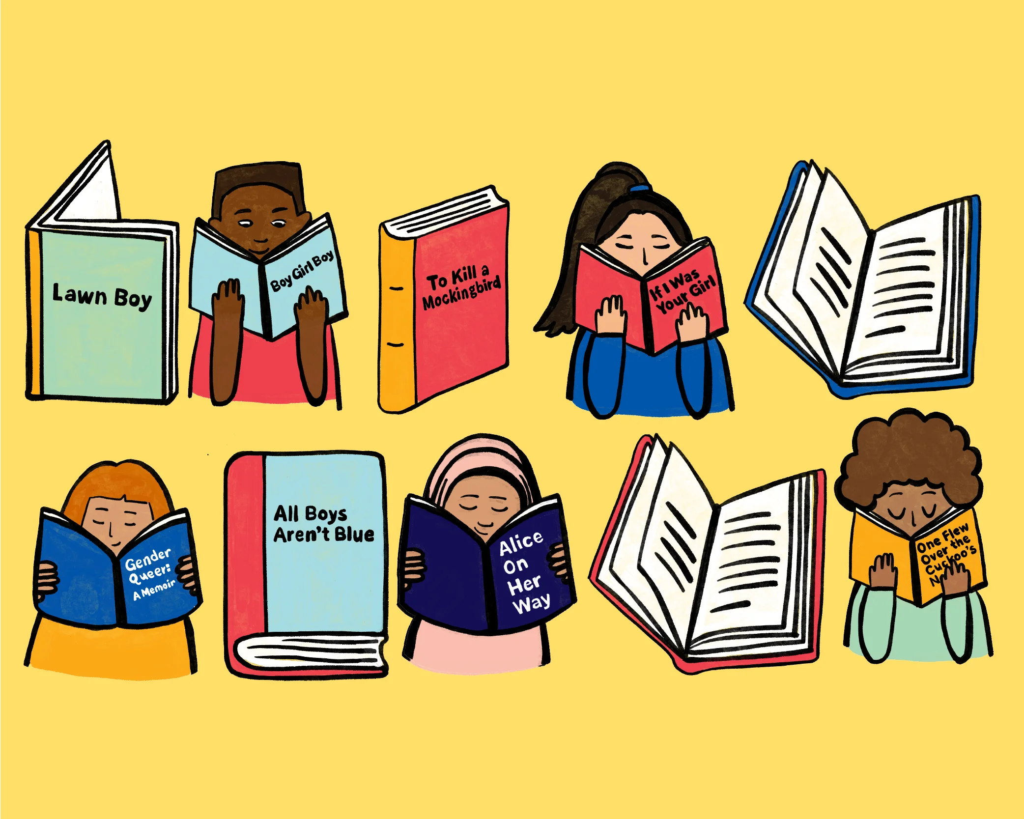 Diverse Readers Cartoon Clipart: Celebrating Reading and Learning Across Cultures