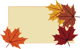 Elegant Autumn Maple Leaves Decorative Border Clipart Design with Neutral Background