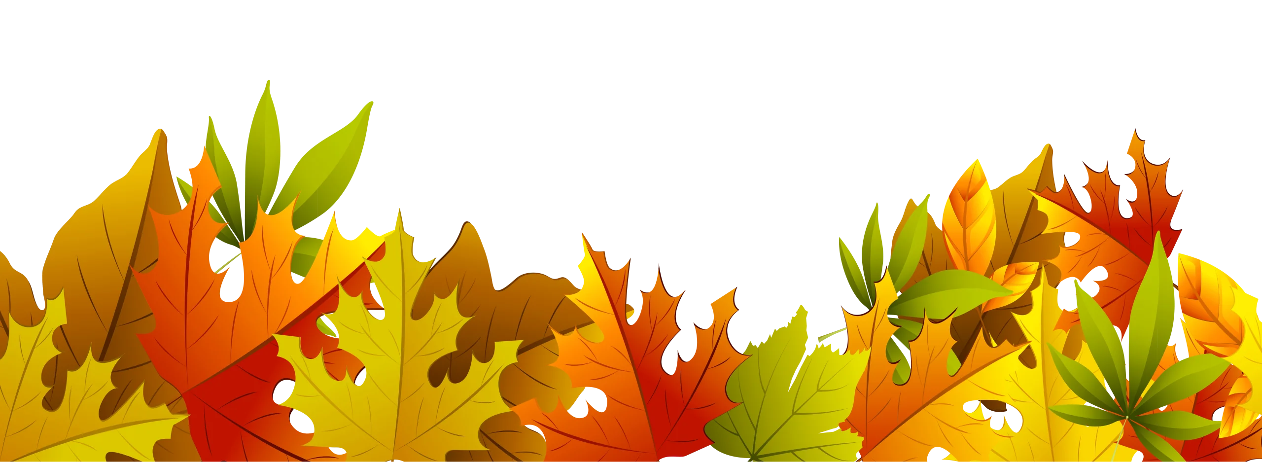 Enchanting Autumn Leaves Clipart: A Warm Seasonal Border of Falling Foliage