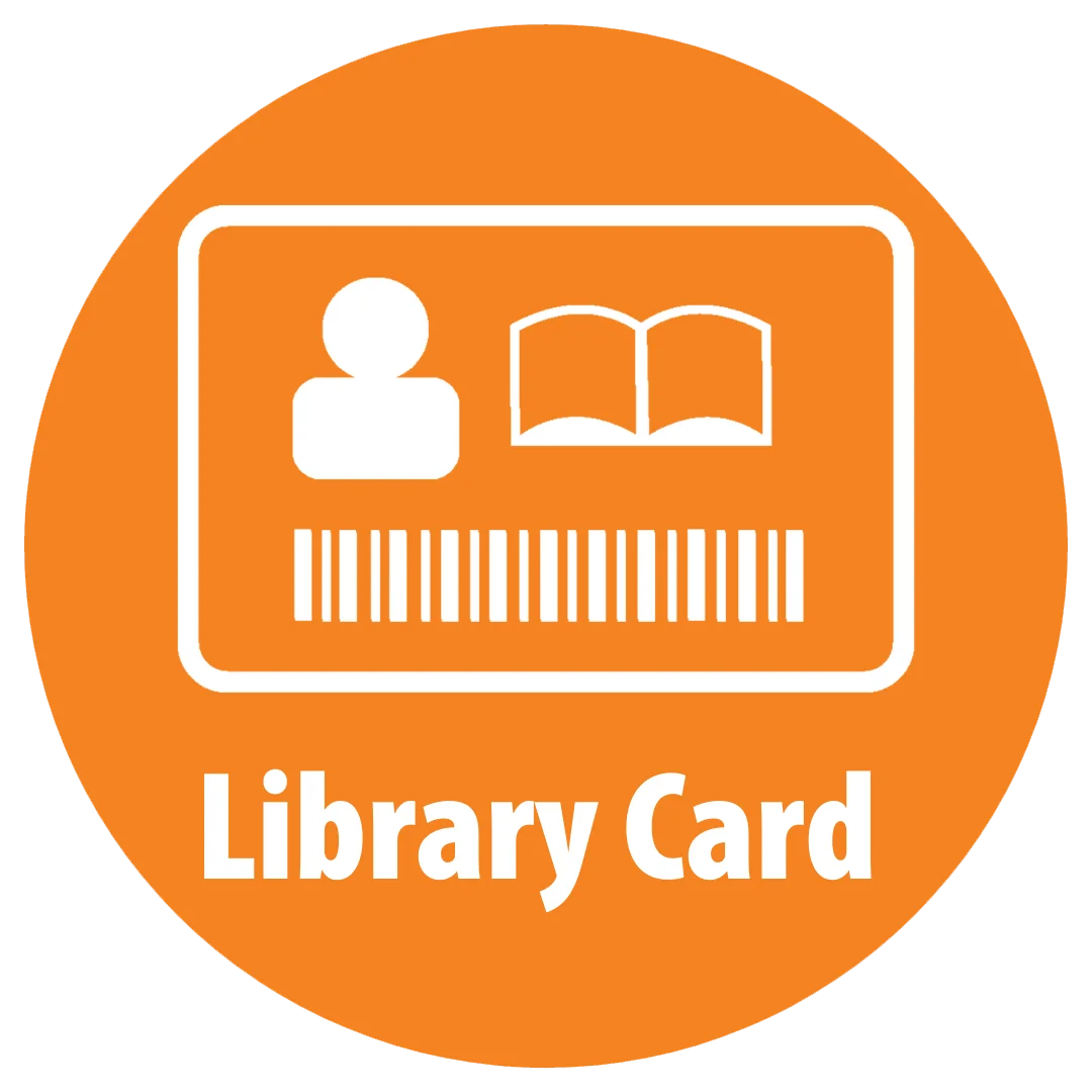 Library Card Access Illustration - Digital Clipart Graphic for Library Services