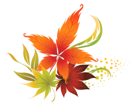 Whimsical Autumn Leaves Clipart with Graceful Feathered Edges and Warm Color Palette