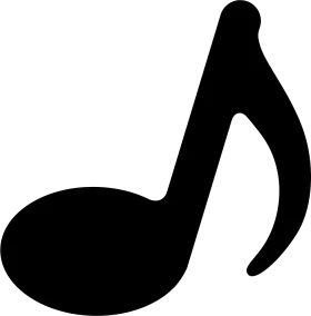 Bold Black Musical Note Clipart Symbol - Artistic Sound Graphic Design Element
