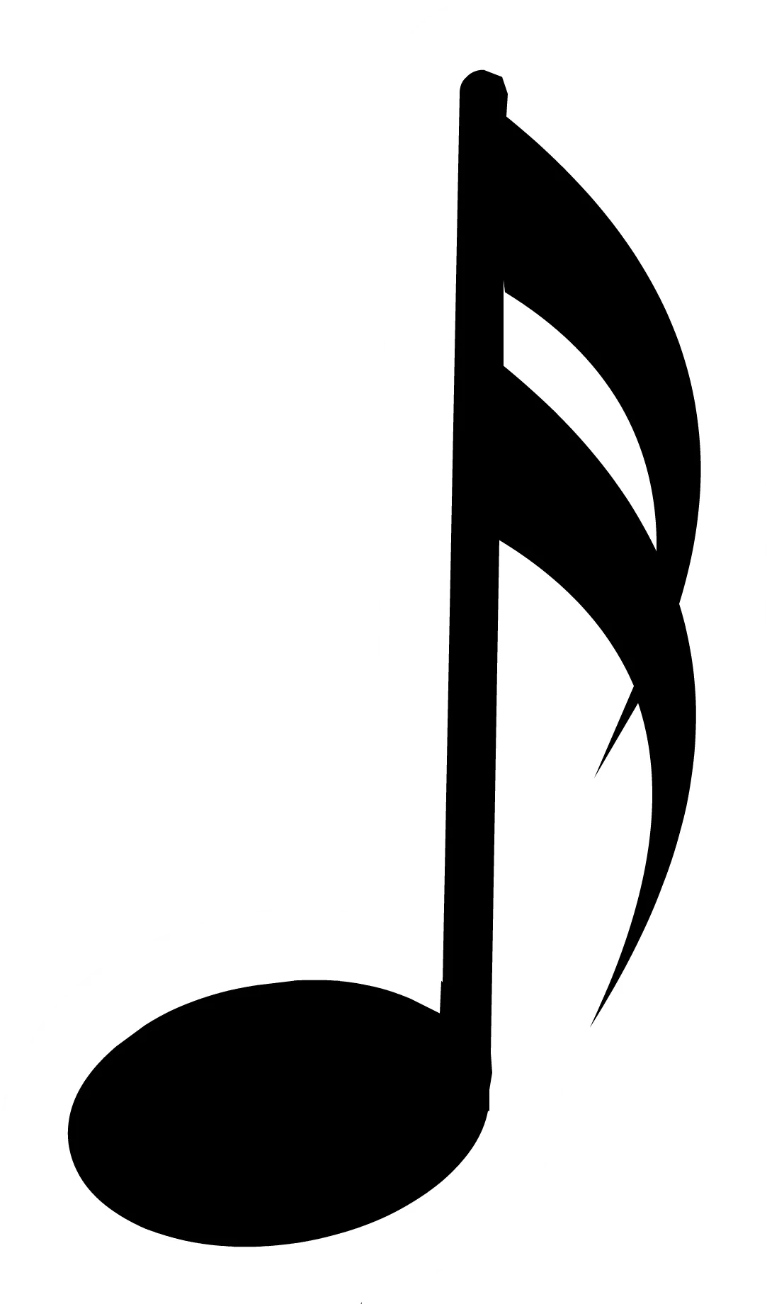 Elegant Black and White Musical Note Clipart - Artistic Symphonic Design