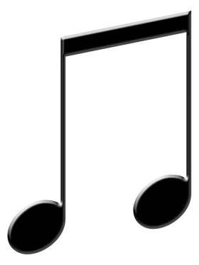 Elegant Black and White Musical Note Clipart Design for Artistic Compositions
