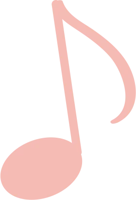 Elegant Pastel Pink Musical Note Clipart Design for Artistic Projects