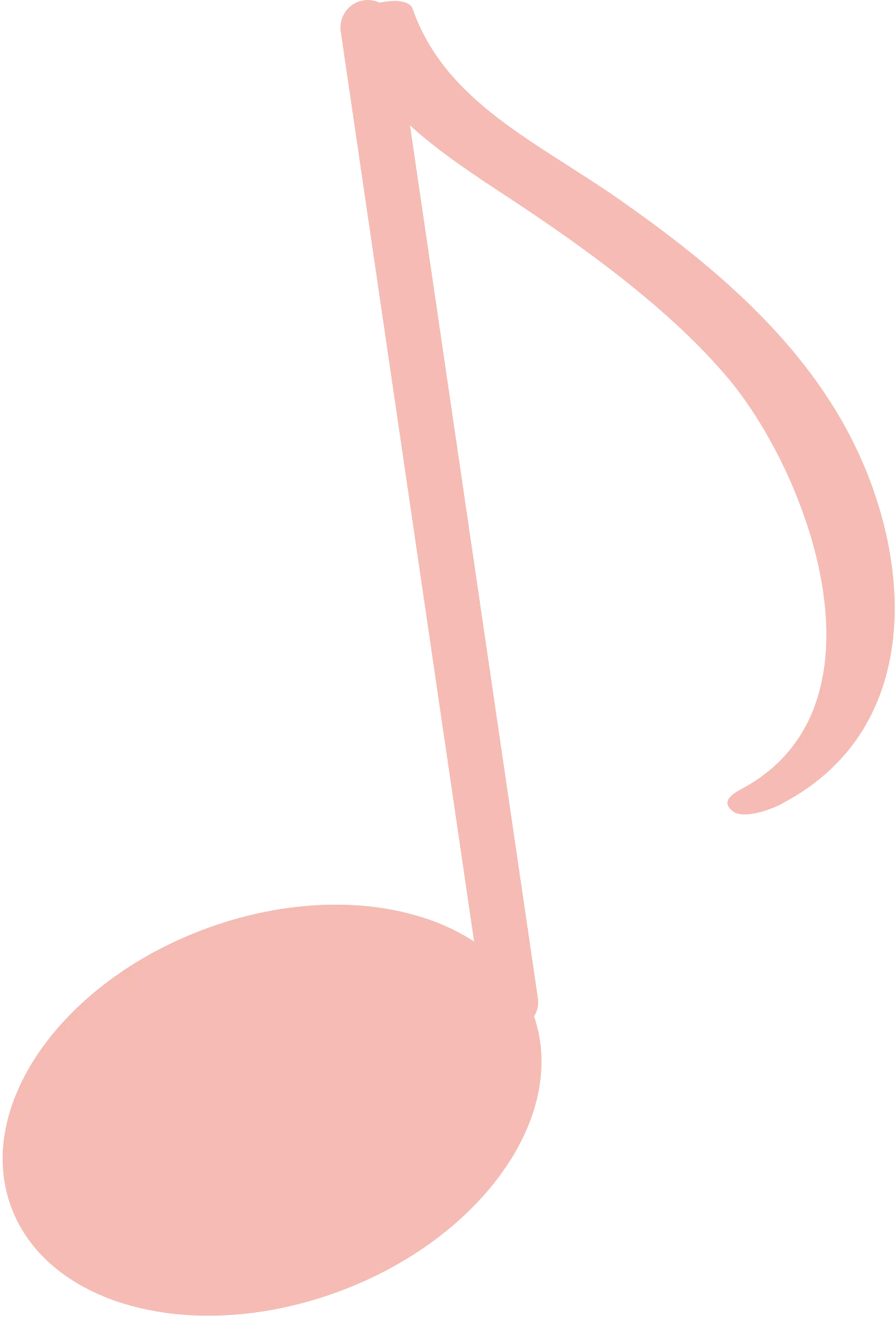 Elegant Pastel Pink Musical Note Clipart Design for Artistic Projects