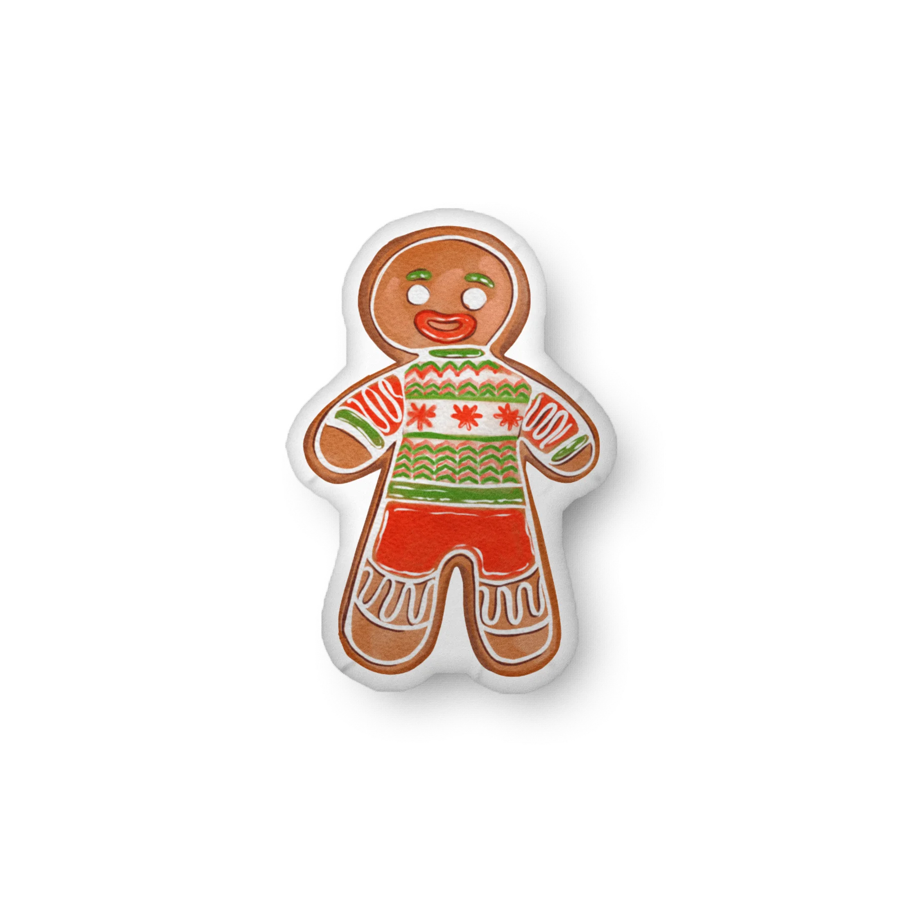 Festive Holiday Gingerbread Man Clipart with Charming Christmas Sweater Design
