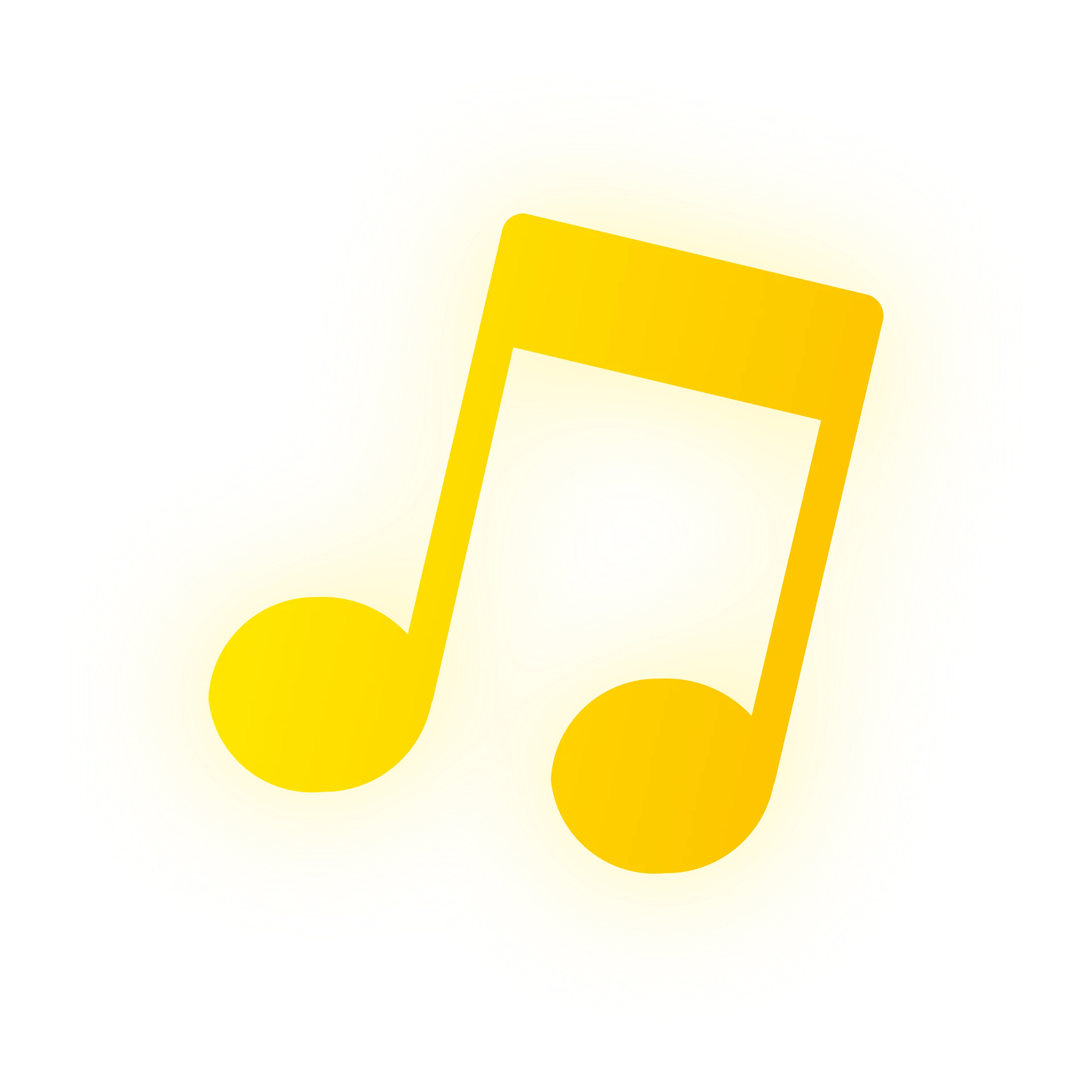 Sunny Yellow Musical Note Clipart Design - Harmonious Graphic Symbol