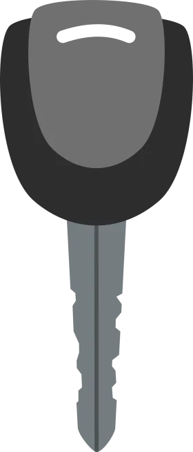 Monochrome Automotive Transponder Key Clipart Illustration Design