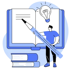 Creative Writing and Learning Inspiration Clipart Illustration