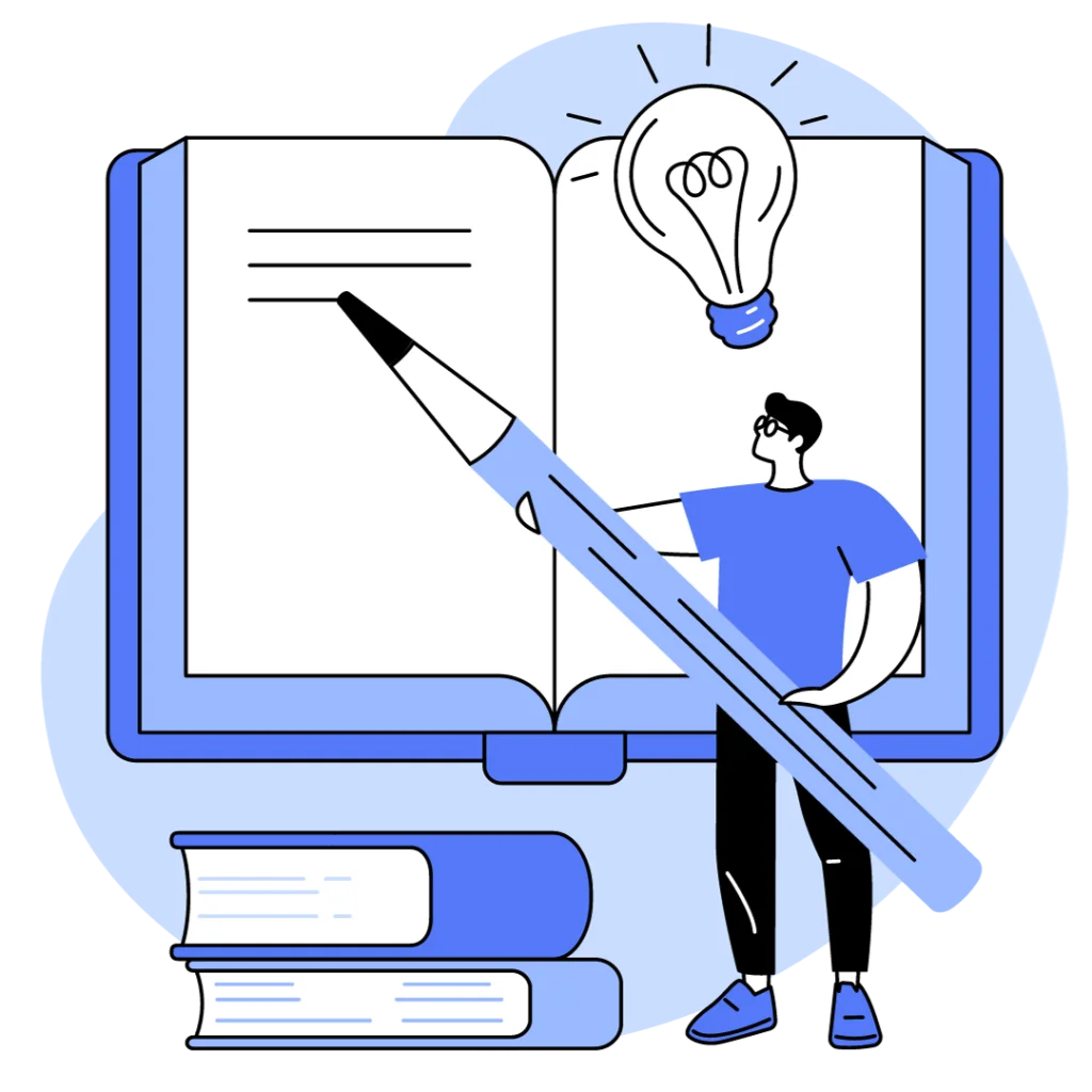 Creative Writing and Learning Inspiration Clipart Illustration