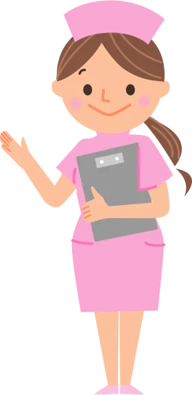 Friendly Pink Nurse Clipart Illustration - Professional Healthcare Worker Graphic
