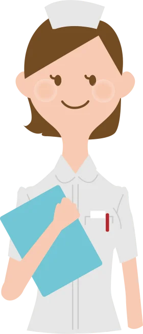 Friendly Smiling Nurse Clipart Illustration in Soft Pastel Healthcare Design