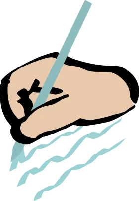 Hand Holding Pen Writing Clipart - Creative Sketching Motion Design