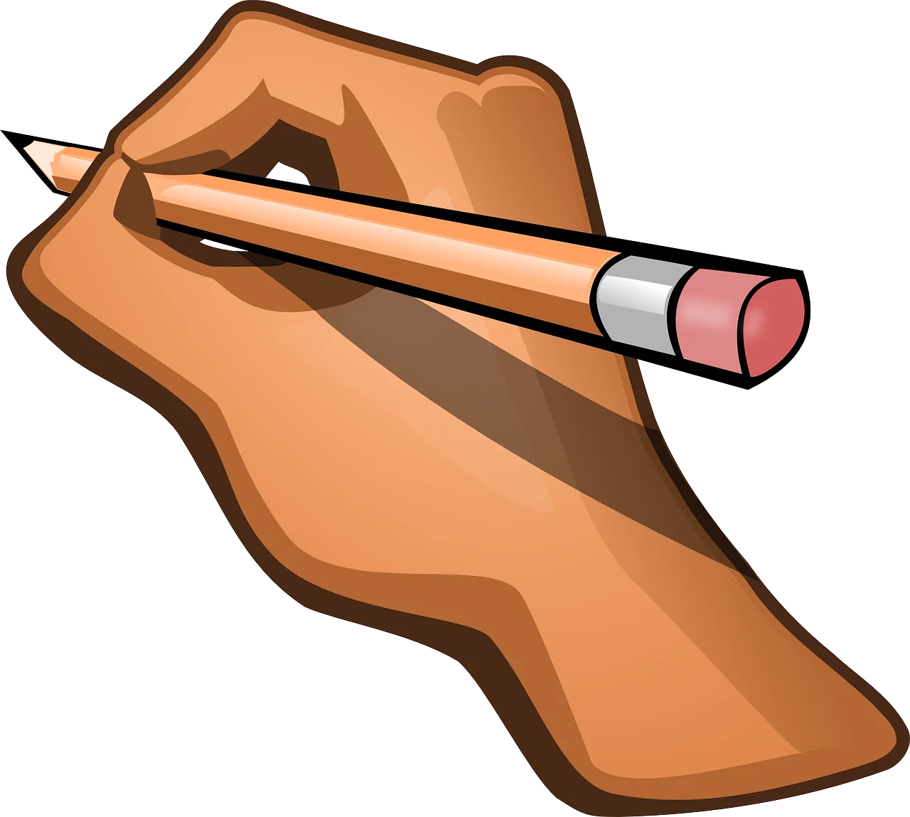 Hand Holding Pencil Sketching Clipart: Creative Writing and Drawing Inspiration