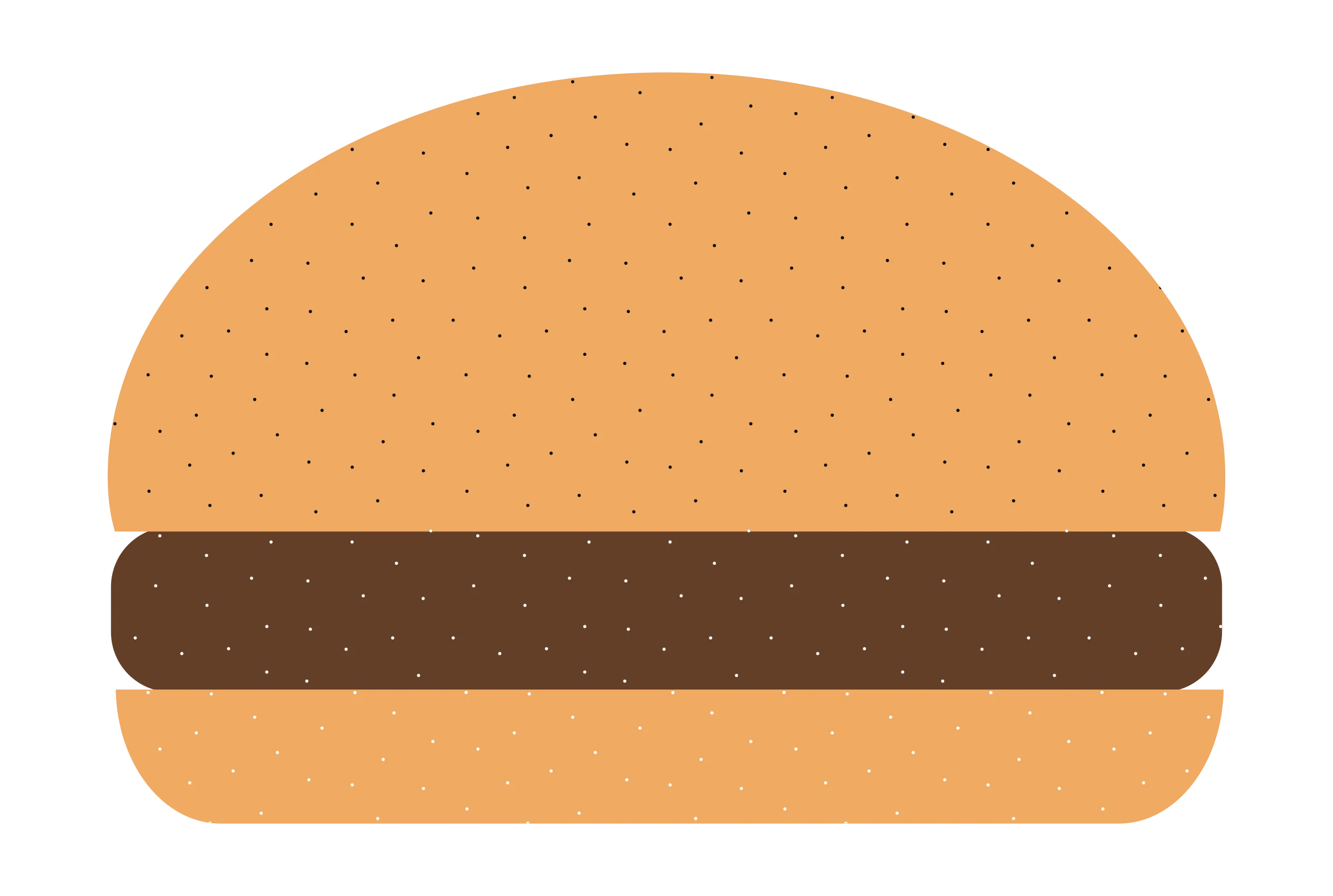 Minimalist Burger Clipart: Simple and Clean Graphic Design Illustration