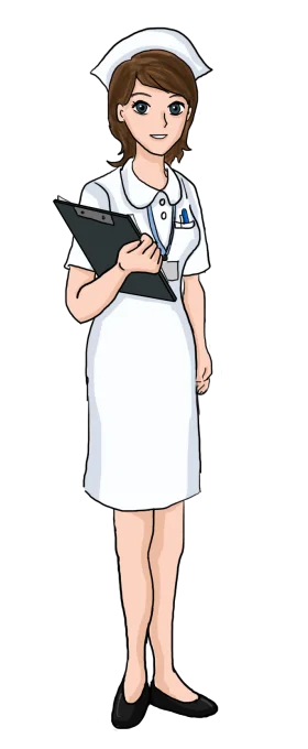 Professional Healthcare Nurse Clipart Illustration with Clipboard and Uniform