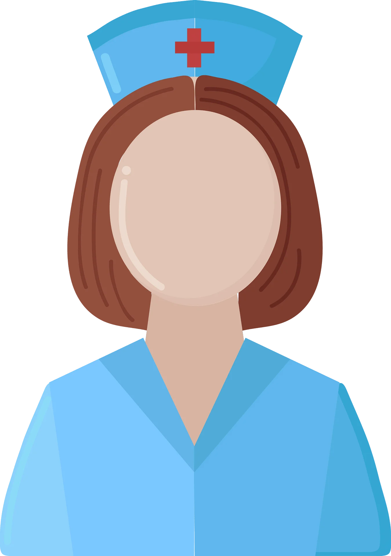 Professional Healthcare Nurse Icon Clipart - Medical Professional Silhouette Design