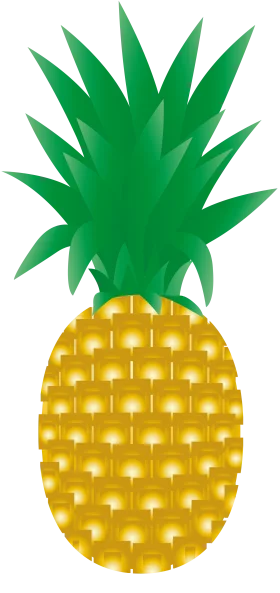 Tropical Sunshine Delight: A Stylized Pineapple Clipart Illustration