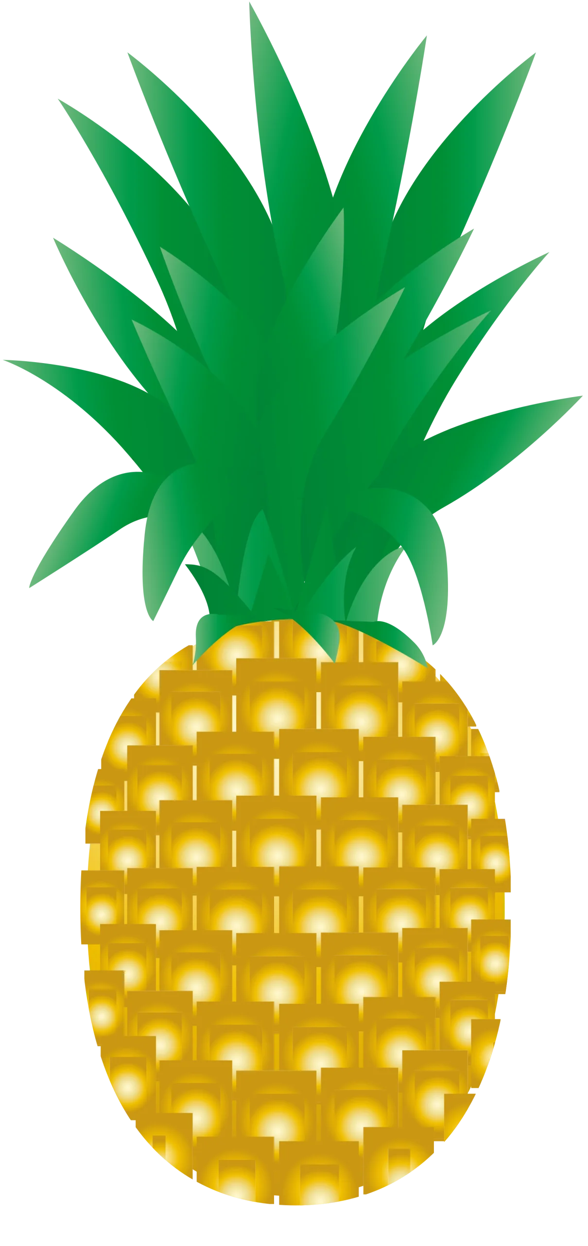 Tropical Sunshine Delight: A Stylized Pineapple Clipart Illustration