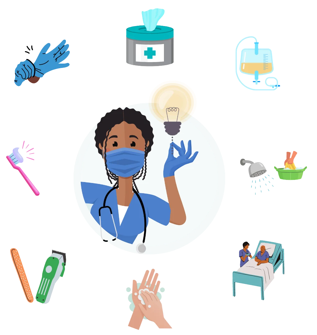 Healthcare Heroes: Comprehensive Nursing Profession Clipart Collection Illustrating Medical Essentials