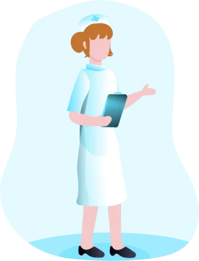 Professional Healthcare Nurse Illustration Clipart Design for Medical Graphics