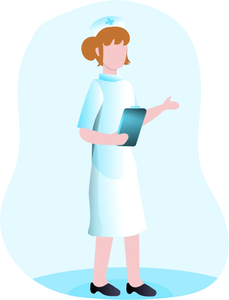 Professional Healthcare Nurse Illustration Clipart Design for Medical Graphics