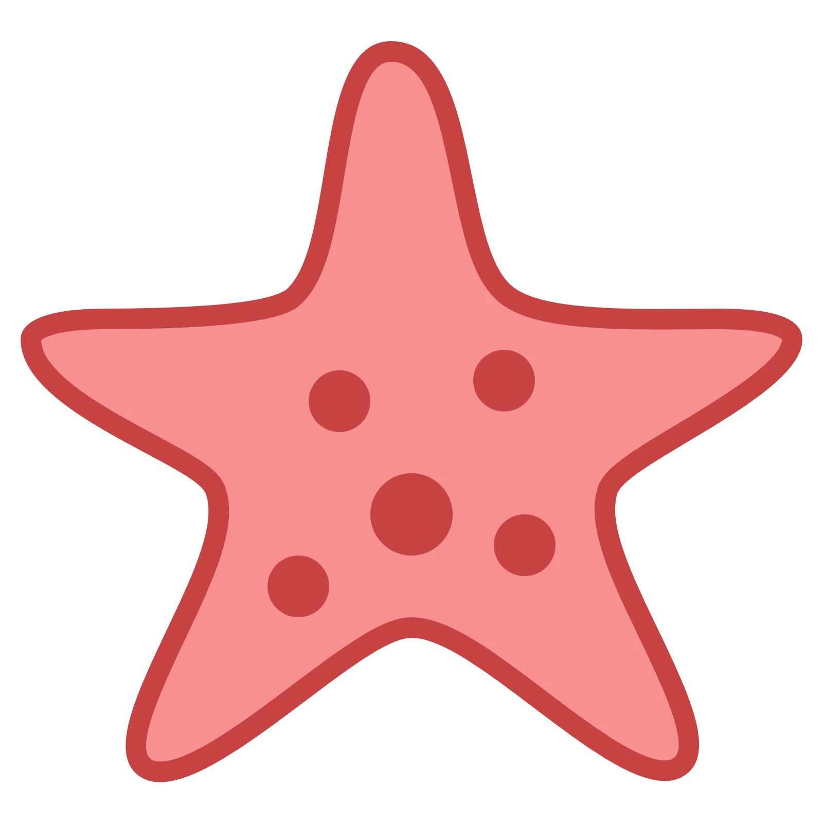Adorable Pink Starfish Marine Life Clipart Illustration for Ocean Themes