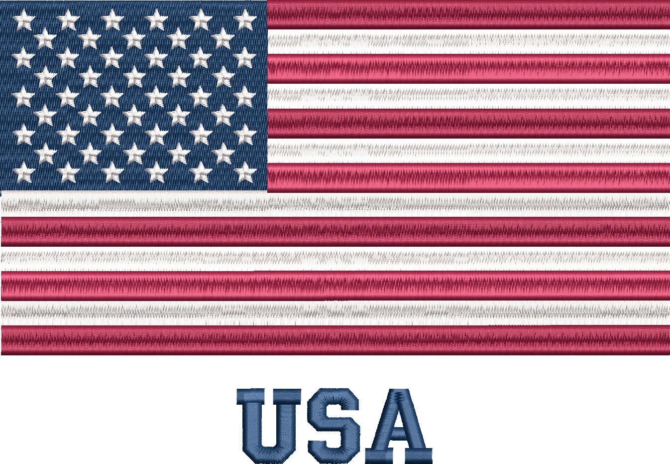 Classic American Flag Clipart Illustration with Patriotic Color Palette