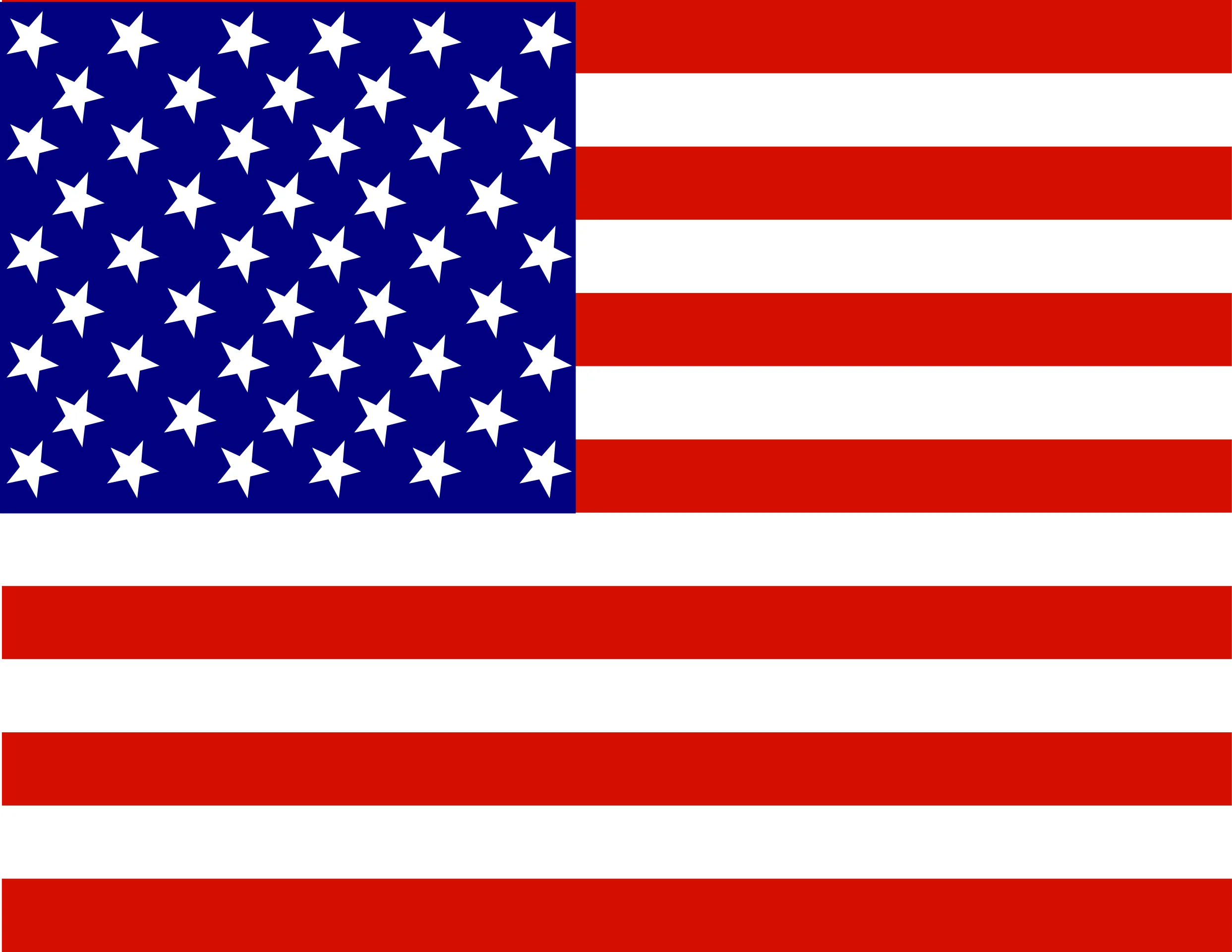 Classic American Flag Clipart: Stars and Stripes Patriotic National Symbol Design