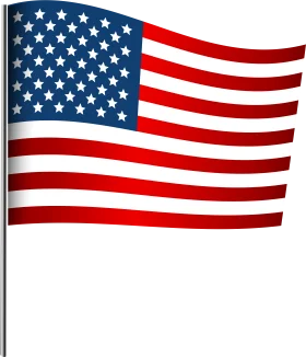 Patriotic American Flag Clipart Graphic Symbolizing National Pride and Freedom